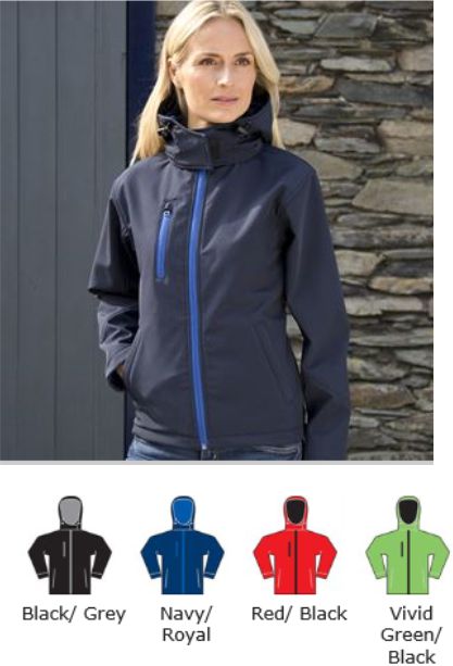 Result RS230F Ladies TX Performance Hooded Soft Shell Jacket